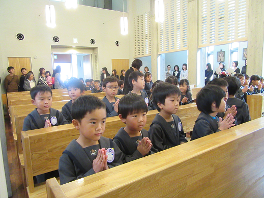 年長組 七五三のお祝い会 大分明星幼稚園日記